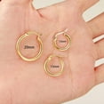 14K Gold Plated Hoop Earrings 4 Pairs Sterling Silver Post Small Hoops Gold Hoop Earrings