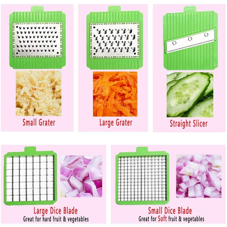 LHS Vegetable Chopper, Multifunctional 10-in-1 Food Chopper, Pro Onion  Chopper, Vegetable Slicer Dicer Cutter with 5 Blades, Veggie Chopper with