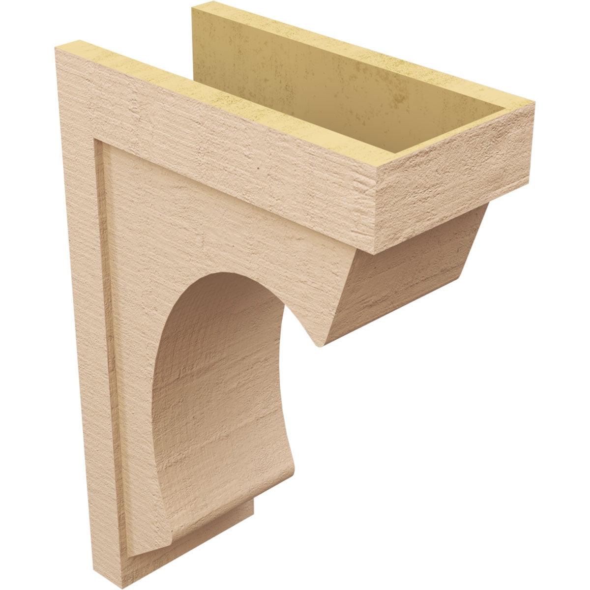 10"W x 20"D x 30"H Classic Emerson Rough Cedar Woodgrain TimberThane Corbel, Primed Tan