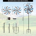 thumbnail image 4 of WONDER garden 61 inch Assembled Height Outdoor Wind Spinner Blue Flower with Metal Stake Wind Sculpture Decor Patio,Lawn,Garden, 4 of 10