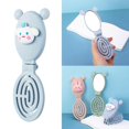 thumbnail image 2 of Folding Travel Mirror Hair Brushes Folding Pocket Hair Brush Mini Hair Comb Compact Travel Hair Massage Comb for Women Pink, 2 of 5