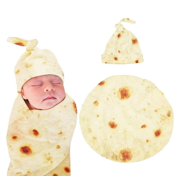 Cobertor Bebé Con Gorrito: Suave Y Divertida Manta Tortilla