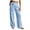 Light Blue(Pants), variant on No Boundarie Cotton Linen Wide Leg Pants for Women Boho Wide Waistband Drawstring Lounge Summer Pants with Pockets