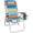 Colored Stripes, variant on FASCK Tall Beach Chair Extra Wide for Adults, 17" High Seat Backpack Beach Chair with Cooler Bag, Cup & Phone Holder, 5-Position High Back Reclining Chair with Towel Bar & Zipper Pocket, Blue Stripes