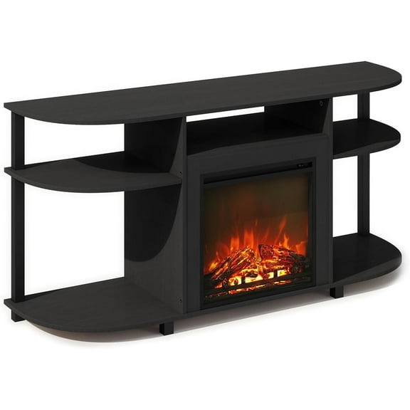 Electric Fireplace TV Stand - 55" Entertainment Center with Storage -Americano