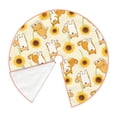thumbnail image 3 of Kll Shiba Inu Dog And Sunflower Christmas Tree Skirt 36",Party Decorations Farmhouse For Christmas Decorations Holiday Party, 3 of 8