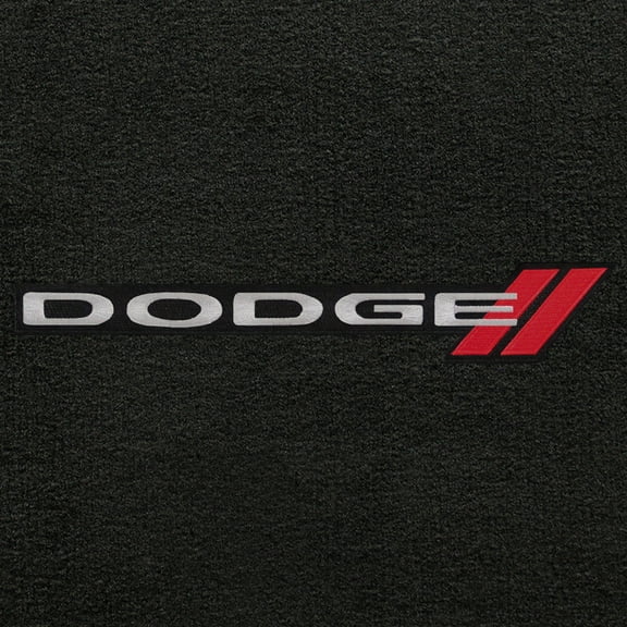 Lloyd Mats LogoMat Custom-Fit 4PC Carpet Floor Mats for 2011-2023 Dodge Charger RWD, Charcoal