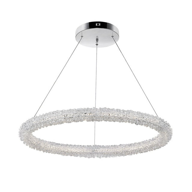 Lustre à LED avec Finition Chromée
