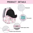 thumbnail image 4 of Flamingo Beach Day Backpack - Sand-Resistant Material, Wet Pocket for Swimsuits, Perfect for Coastal College Students & Summer Semester, 4 of 6
