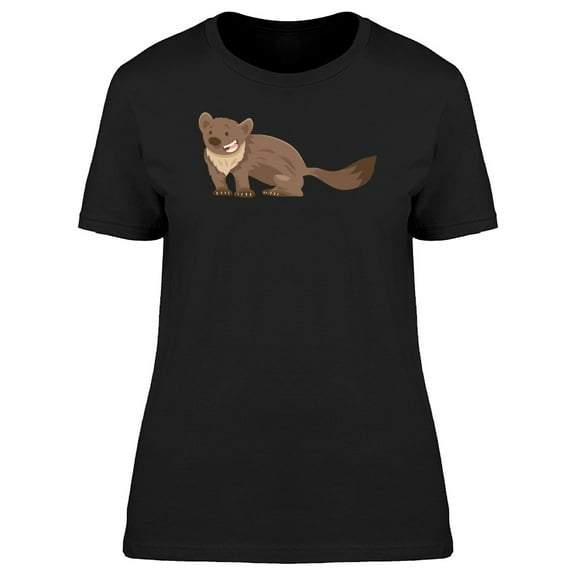 Cute Happy Marten Cartoon Tee Women's -Image by Shutterstock