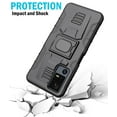 thumbnail image 4 of Case with Clip for Jitterbug Smart4, Nakedcellphone Rugged Ring Grip Cover with Stand and [Belt Hip Holster] for Lively Smart 4 Phone (2023, T608G) - Black, 4 of 10