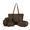 Coffee, variant on Tote Handbags for Women Wallet Tote Bag Shoulder Bag Top Handle Satchel Purses Set 4pcs