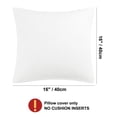 thumbnail image 7 of PiccoCasa Set of 2 Soft Water Repellent Throw Pillow Covers White 16x16 Inch, 7 of 7