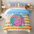 thumbnail image 2 of Homewish Basketball Ice Cream Drip Bed Spread Queen,Waffle Us Flag Queen Coverlet Set,3-Piece, 2 of 7