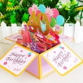 thumbnail image 4 of CSChome Blessing Card Beautiful Eye-catching 3D Design Hollow Glitter Gift Giving Three-dimensional Box Birthday Card Home Supply Greeting Card, 4 of 7