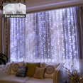 thumbnail image 2 of White Curtain Fairy Lights with Remote for Bedroom, 300 LED 8 Modes USB Plug Hanging Twinkle String Lights for Window Wall Party Wedding Christmas Decorations, 2 of 7