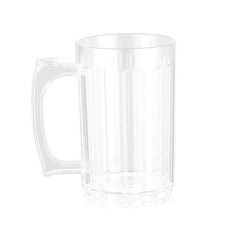 

Transparent Mug Beverage Cup Unbreakable Reusable Shatterproof Barware with Handle for home Restaurant Party 400ml