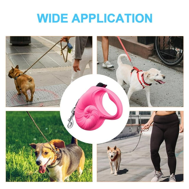 Corde de Traction Télescopique Automatique Rétractable Réfléchissant Chien Laisse Extensible Résistant à la Tension Chien de Plomb Ceinture de Traction avec Poignée Ergonomique pour Petit Chien Moyen Chien