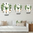 thumbnail image 4 of Designart 'Houseplant Monstera & Peace Lily In Terra Cotta' Farmhouse Wall Clock, 4 of 5