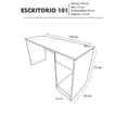 thumbnail image 3 of Escritorio con Cajón Modelo Ejecutivo con Llave (Nogal Neo), 3 of 4
