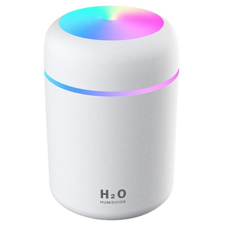 

300mL Car Mist Humidifier Portable Colorful Night Light Quiet Auto-Shut Off 2 Mist Modes Humidifier Cool Desktop USB Powered Humidifier for Home Office Bedroom