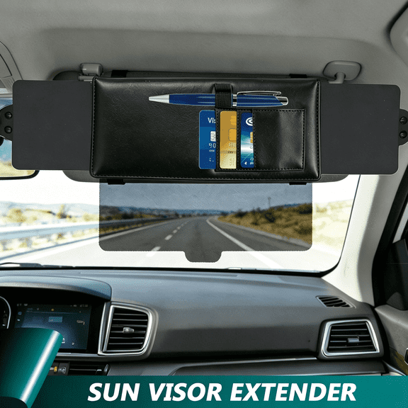XUKEY Upgraded Universal Car Sun Visor Extender Auto Sunshade Anti-glare Windshield Visor