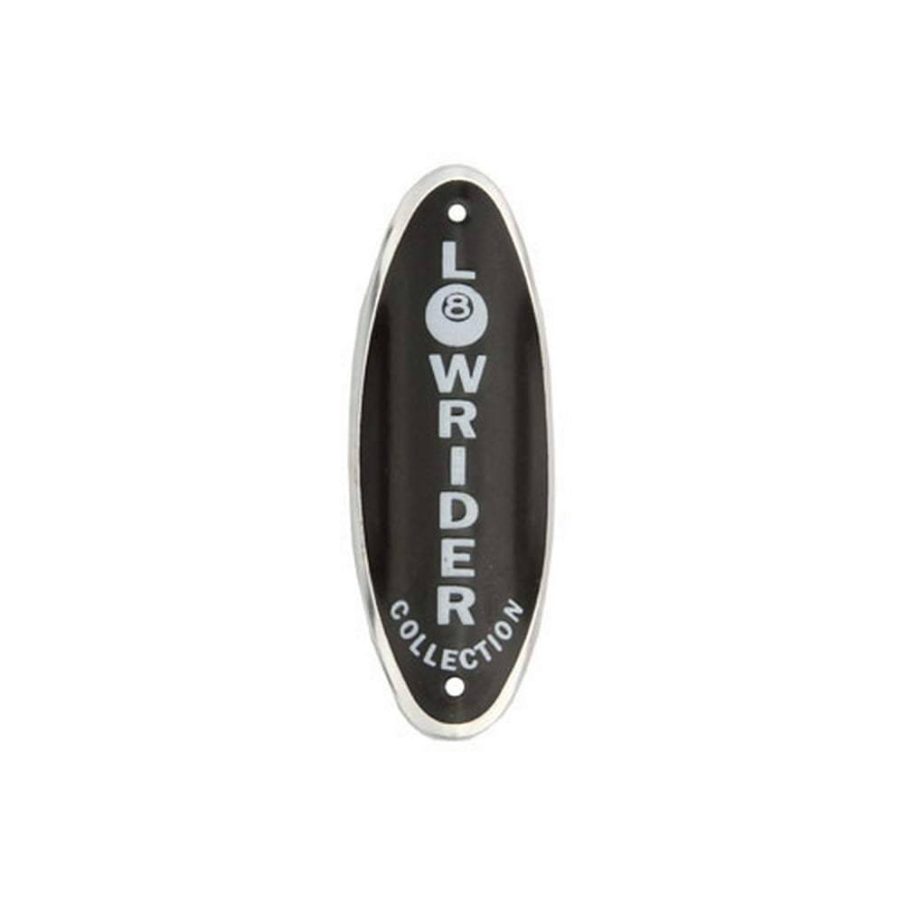 Lowrider Name Plate Black/White. Bike name plate, bicycle name plate