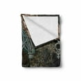 thumbnail image 2 of Gothic Soft Flannel Fleece Throw Blanket, Patio with Enchanted Wishing Well Ivy on Antique Gateway to Forest, Cozy Plush for Indoor and Outdoor Use, 50" x 60", Grey Teal, by Ambesonne, 2 of 6