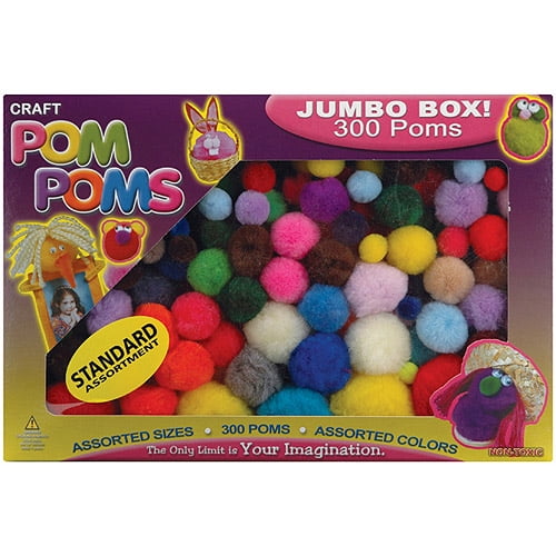 Packs Crafter’s Square Multicolored Craft Pom-Poms 80-ct 