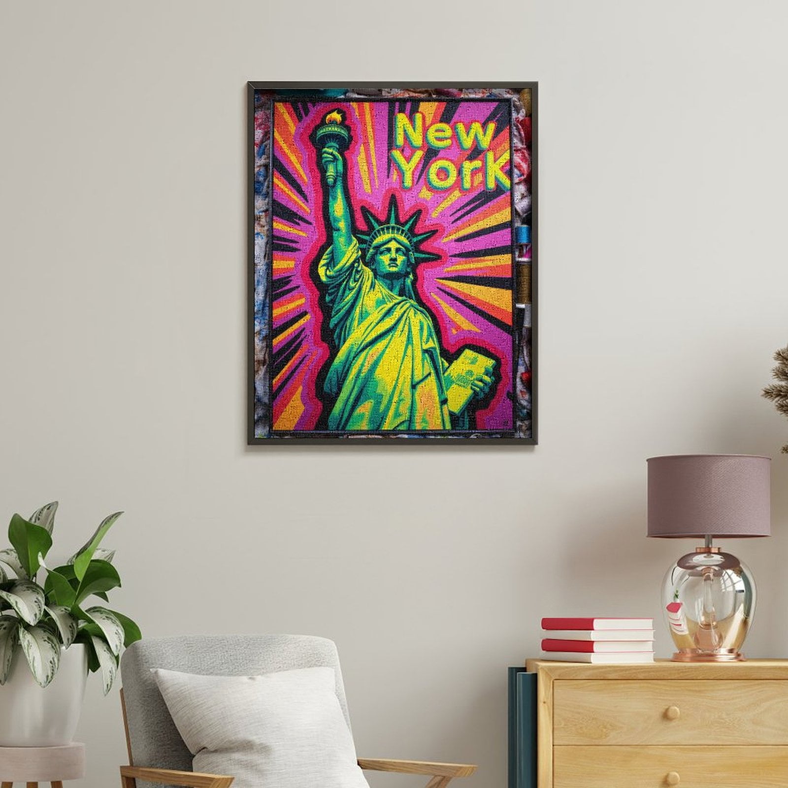 Paint By Numbers Kit for Adults Beginner - DIY Statue Vibrant Pop Art Canvas Painting Kits for Adults, Frameless Paint By Number for Adults for Home Wall Decor 16x20 Inch