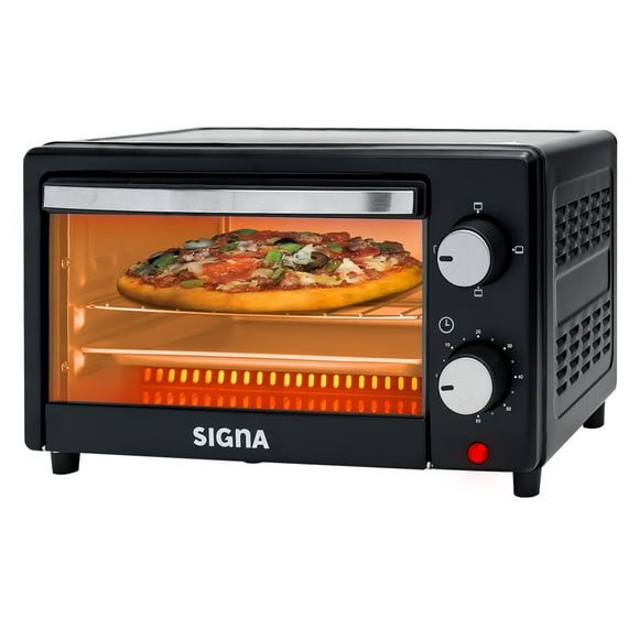 Horno Tostador Eléctrico De Mesa 9.3 Lt 110v Acero Inox Color Negro