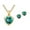 Green, variant on Jewelry VerPetridure Crystal Pendant Necklace Earrings Jewelry Combination Ladies Jewel