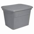 thumbnail image 1 of Sterilite 68 Liter Tote, Plastic Storage Bin with Snap-on Lid, Stackable, Gray, 1 of 5