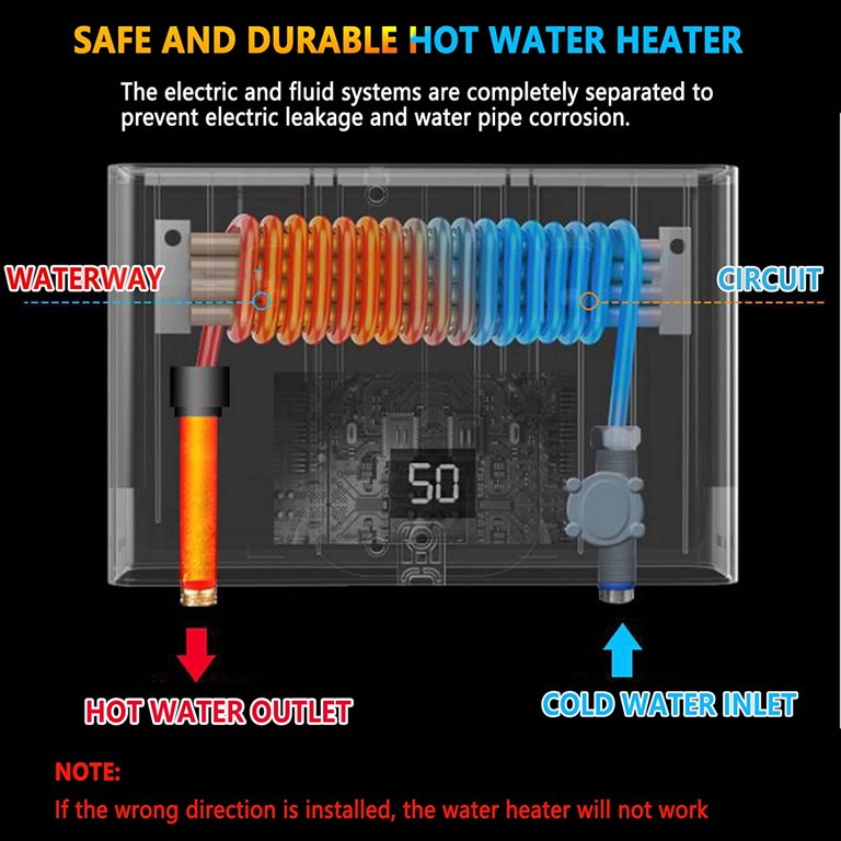 Electric Water Heater, 110V 3000W Tankless Hot Water Heater Remote Control, Instant  Heater for Kitchen Bathroom Shower - Walmart.com