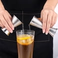 thumbnail image 4 of Vaso medidor doble de acero inoxidable 304, coctelera, bebida, arena, hielo, depuración, taza, 4 of 5