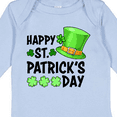 thumbnail image 4 of Inktastic Happy St. Patrick's Day Green Hat and Clovers Boys or Girls Long Sleeve Baby Bodysuit, 4 of 5