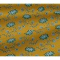 thumbnail image 5 of oneOone Viscose Jersey Dark Yellow Fabric Leaves & Flower Floral Sewing Material Print Fabric By The Yard 60 Inch Wide, 5 of 5