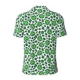 thumbnail image 3 of Vsdgher Leopard print St. Patrick's Day Print Men's Short Sleeve Stretch Polo Shirt, Moisture-Wicking Performance Polo Shirt, 3 of 8