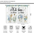 thumbnail image 5 of Farmhouse Blue Flower Kitchen Curtains 27.5Wx36H Inch Rod Pocket Rustic Floral Country Wooden Kitchenware Art Printed Funny Quotes Living Room Bedroom Window Drapes Treatment Fabric 2 Panels, 5 of 5