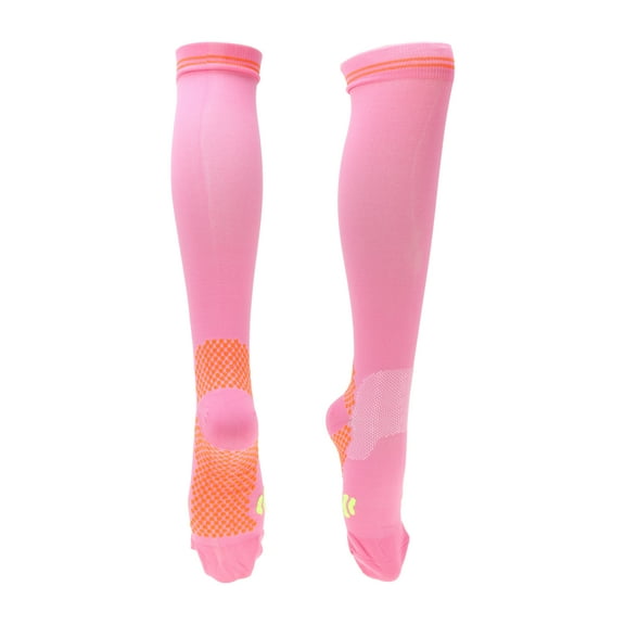 Unique Bargains Cycling Socks Anti-Slip Outdoor Bike Socks Pink Orange Size M Neutral and Universal 1 Pair Color Matching, Polka Dots
