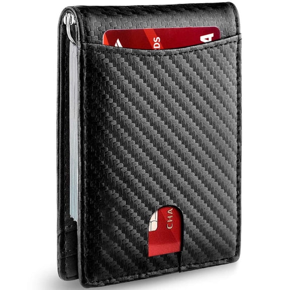 Wewdigi RFID Blocking Unisex Modern Bifold Wallets, Black