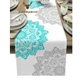thumbnail image 2 of Mandala Grey Blue Texture Table Runner Home Wedding Table Flag Mat Table Centerpieces Decoration Party Dining Long Tablecloth, 2 of 6