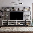 thumbnail image 5 of Furniture of America Kente Wood 4-Piece Entertainment Center in Distressed Gray, 5 of 16