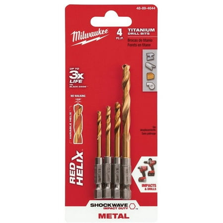 UPC: 0045242471102 | Milwaukee 48-89-4644 Drill Bit Set  4-Piece  Titanium