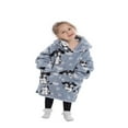 thumbnail image 3 of Wearable Blanket Hoodie for Adults Sherpa All Patterns Oversized Sweatshirt Blanket with Pockets, 3 of 6