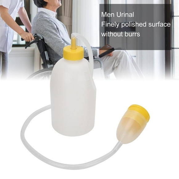 Rdeghly Urinoir pour Homme, Urinoir pour Homme Bouteille d'Urine pour Aînés Alités Patients Pot avec Tuyau 1700 ml, Urinoir pour Homme