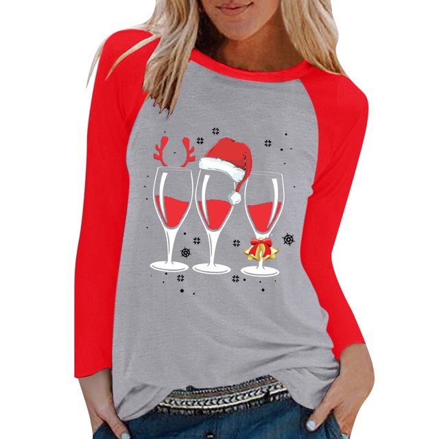 Gibobby Sudaderas para mujer informal de casa con estampado navideño para mujer(A,G)