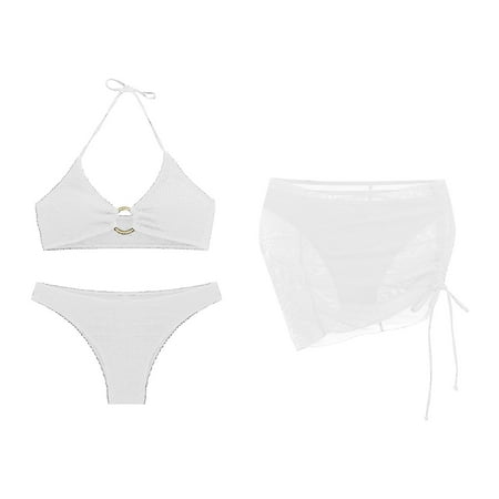 Sunka Plus Size Swimsuit for Women Tummy Control Tankini Bathing Suits for Women 2 Piece Swimsuits Tank Top with Boyshorts (White XL)