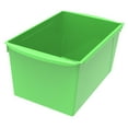 thumbnail image 5 of Storex Wide Plastic Book Bin, Paper Storage for Children, Green, 6-Pack, 5 of 6