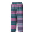 thumbnail image 4 of YDLCAFD Womens Solid Color Pocket Straight Tube Loose Stretch Pants Color Contrast Pants, 4 of 5